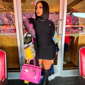 Coperni High Neck Fitted Mini Dress